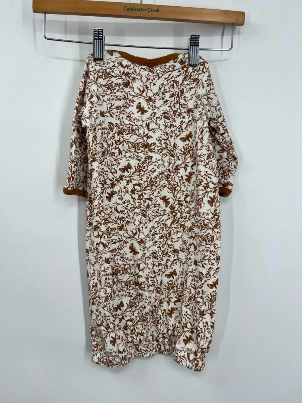 Viverano Organics Floral Butterfly Girl Sleep Gown Organic Cotton 3-6 months